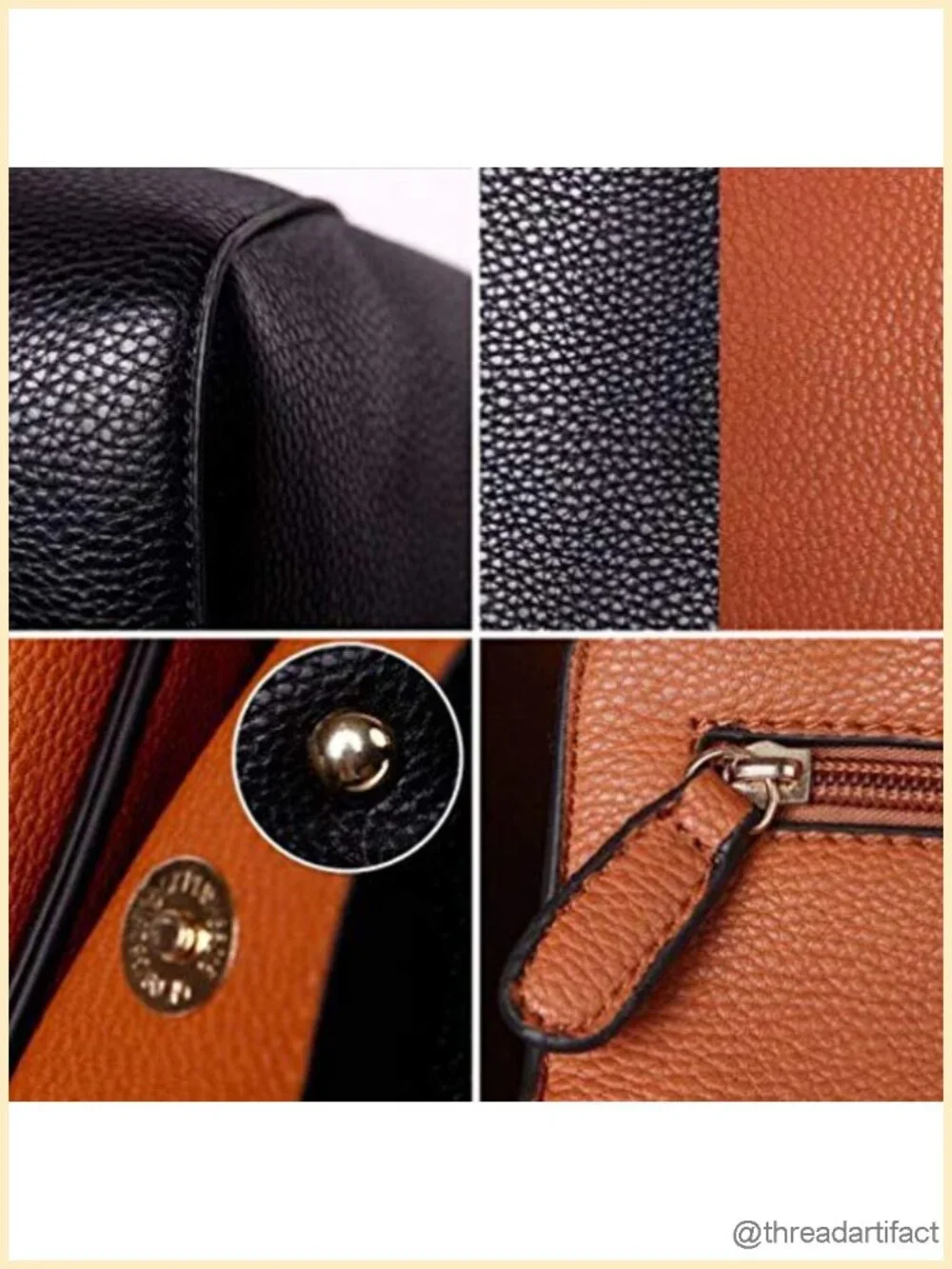 Large Capacity Work Tote Bag Shoulder Handbag Faux Leather Hobo